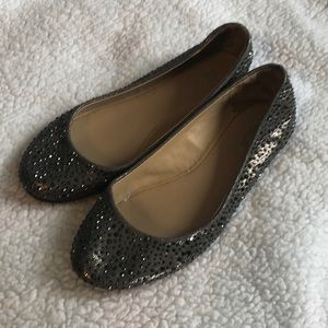 Sparkly Silver Flats